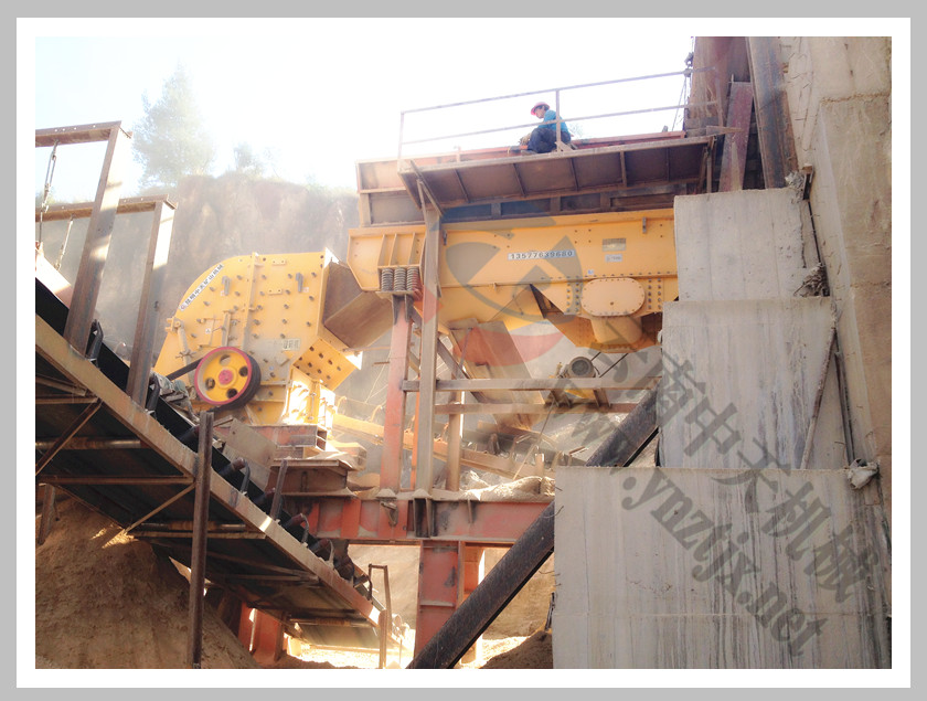 云南昆明日產(chǎn)3000噸二合一反擊破制石英砂現(xiàn)場